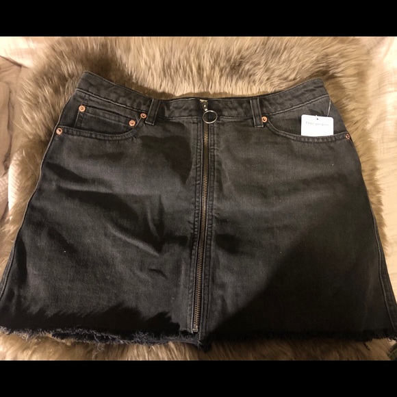 Free People Zip Up Denim Mini Skirt - Picture 5 of 5